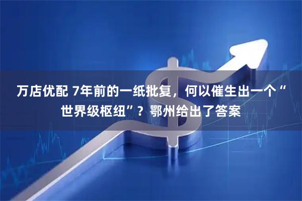 万店优配 7年前的一纸批复，何以催生出一个“世界级枢纽”？鄂州给出了答案